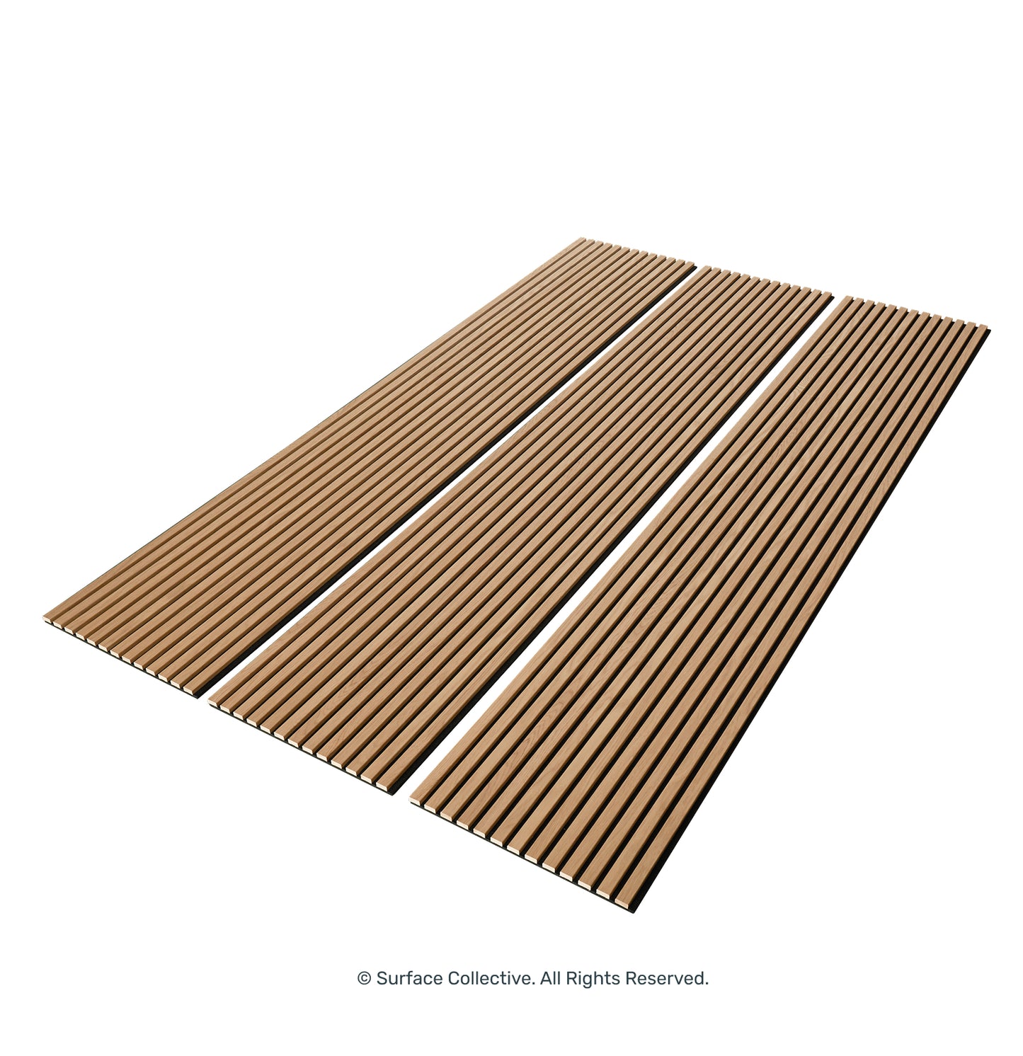 Natural Oak on Black - Acoustic Timber Slat