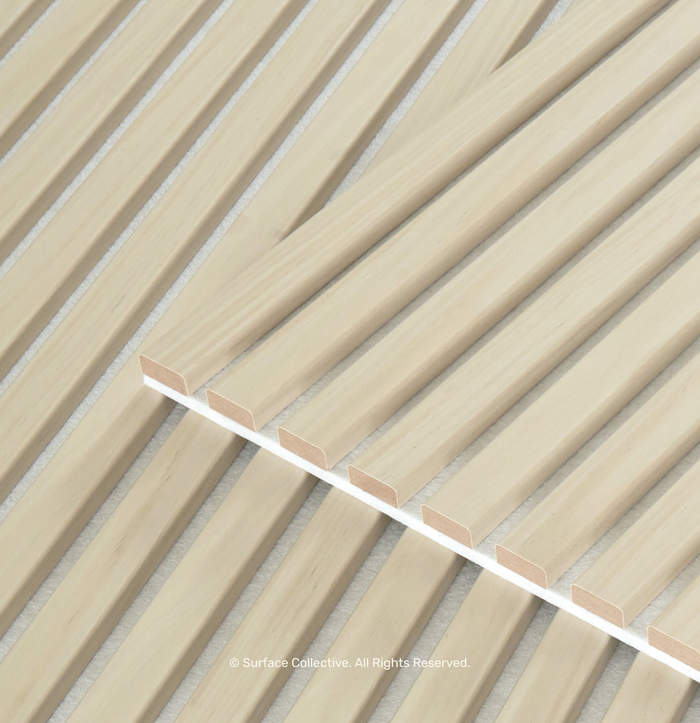 White Oak on White - Acoustic Timber Slat