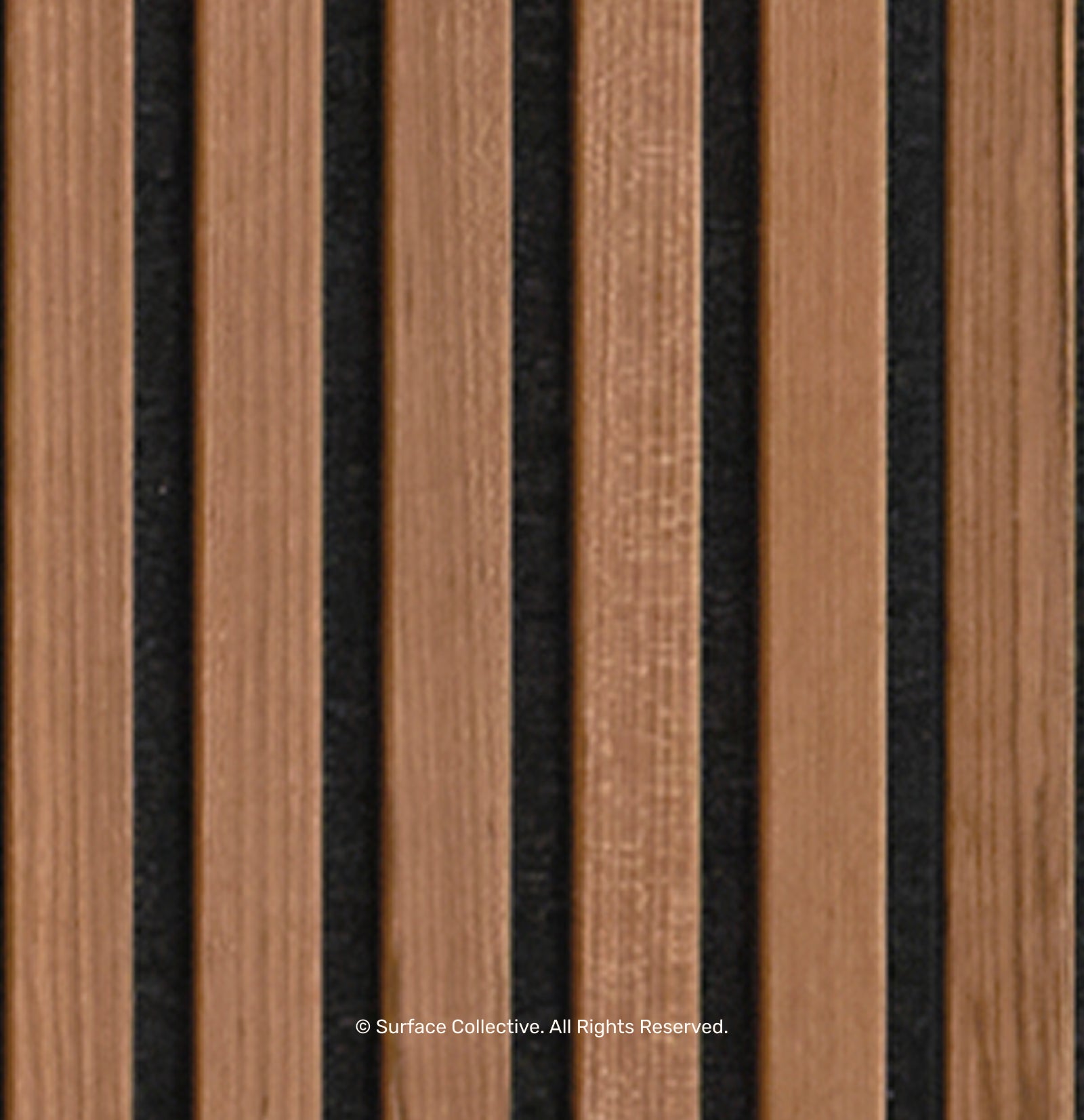 Teak on Black - Acoustic Timber Slat
