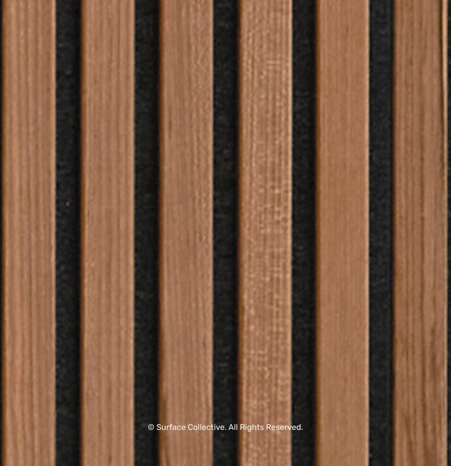 Teak on Black - Acoustic Timber Slat