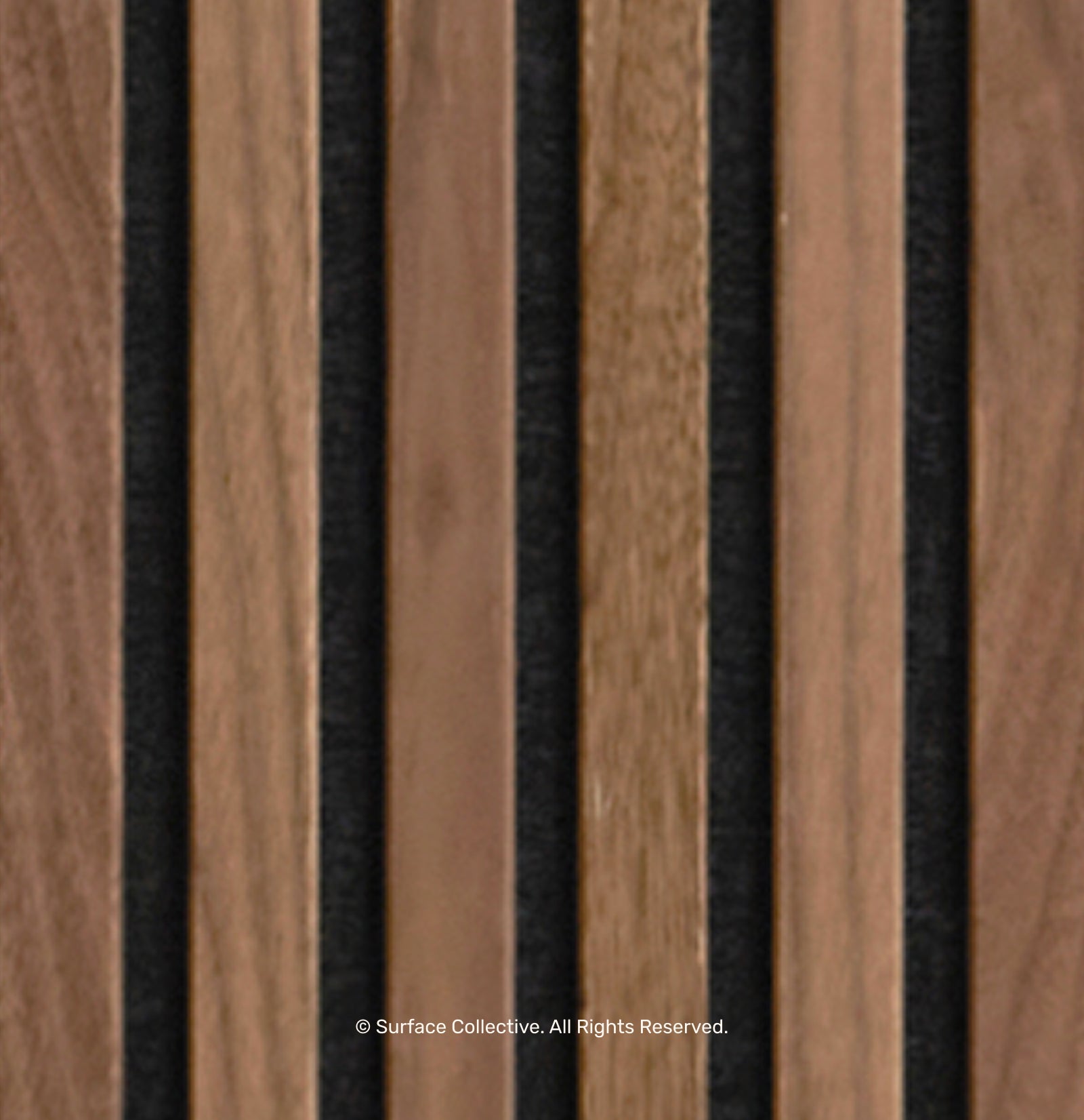 Walnut on Black - Acoustic Timber Slat