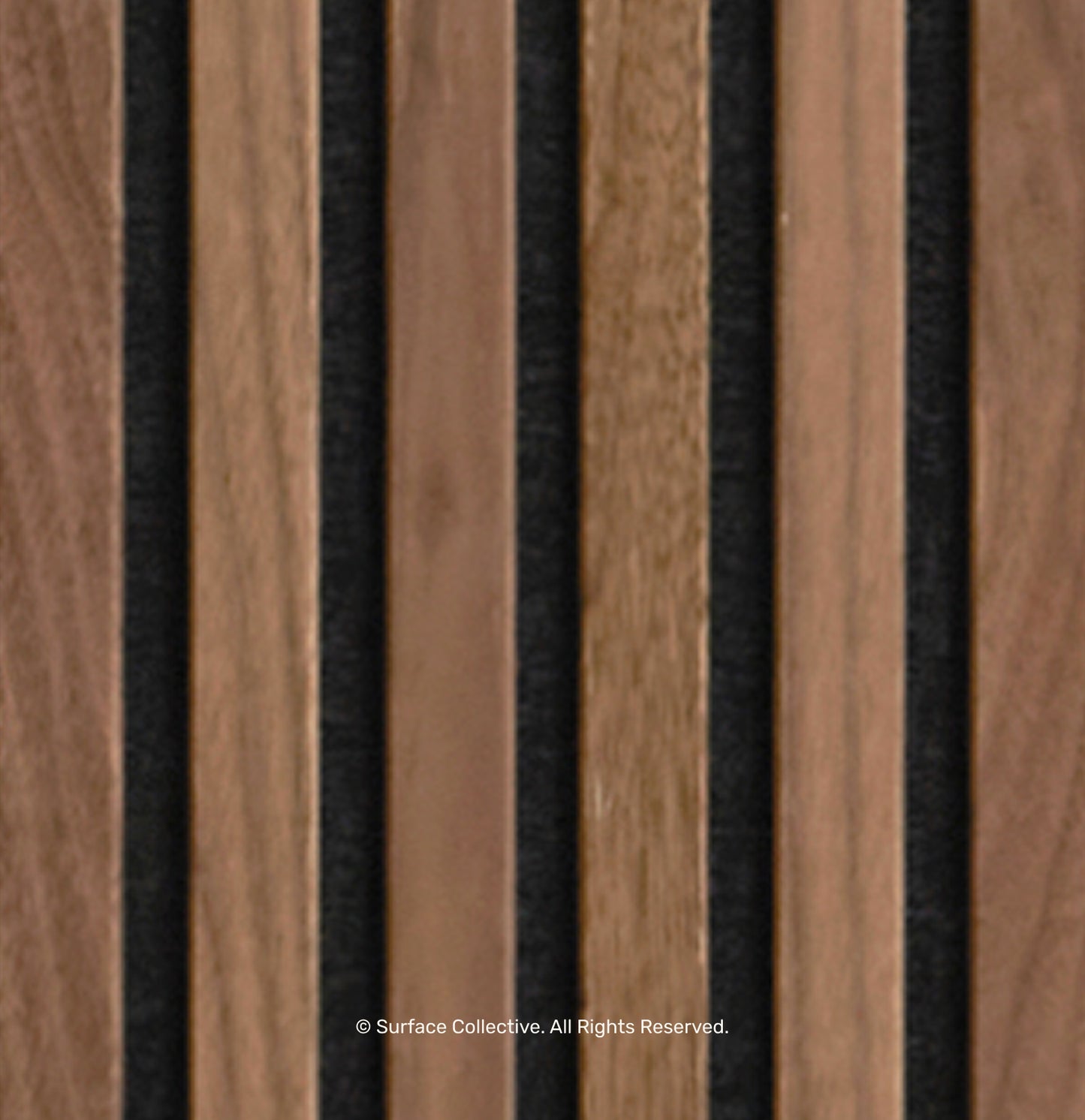 Walnut on Black - Acoustic Timber Slat