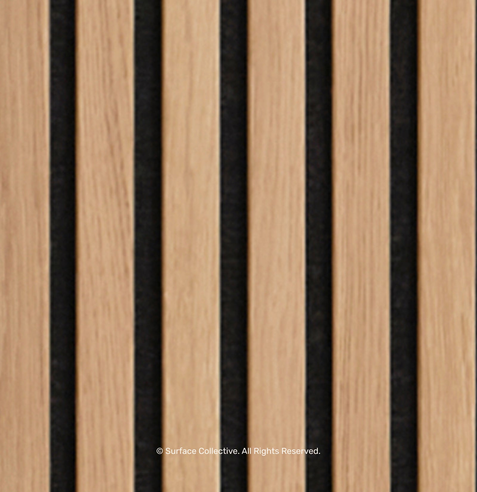 Natural Oak on Black - Acoustic Timber Slat