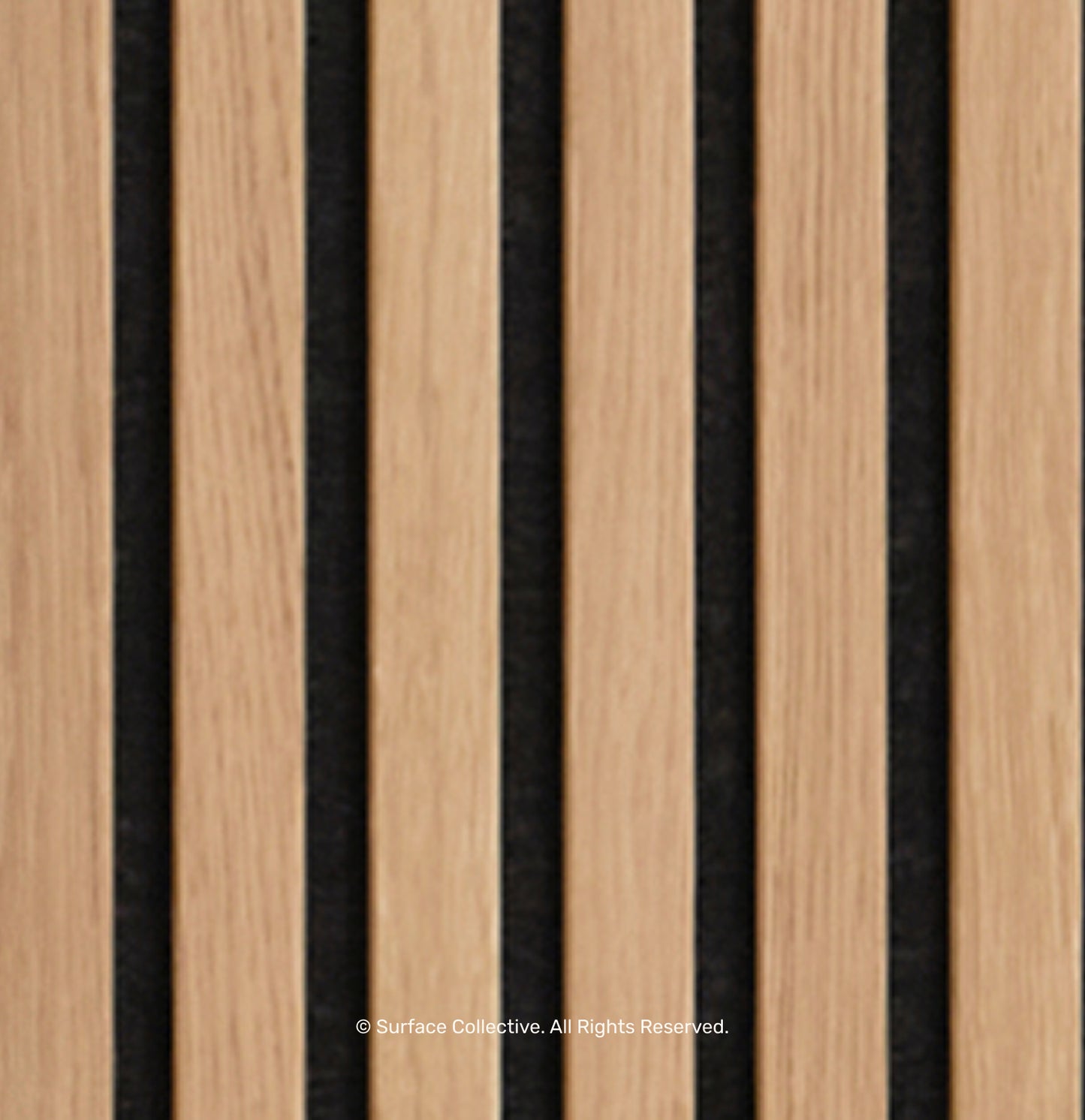 Natural Oak on Black - Acoustic Timber Slat