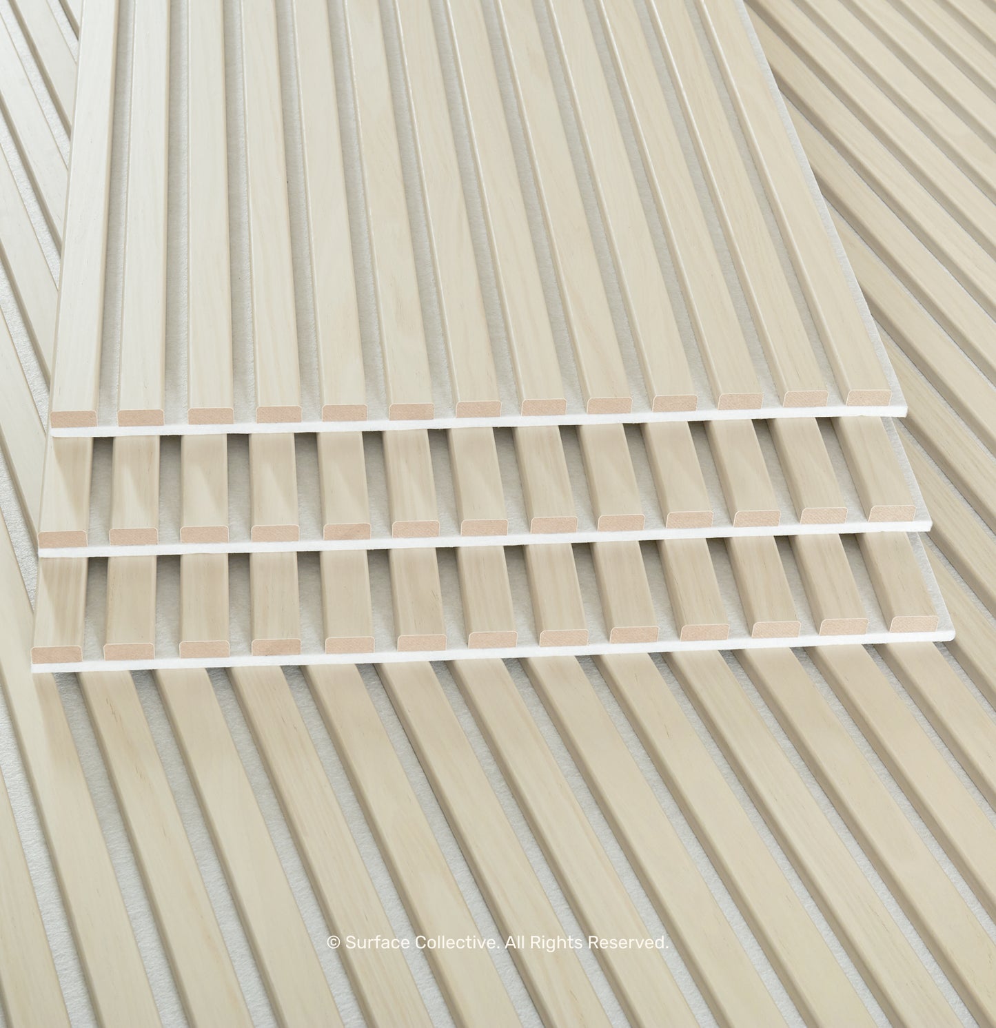 White Oak on White - Acoustic Timber Slat
