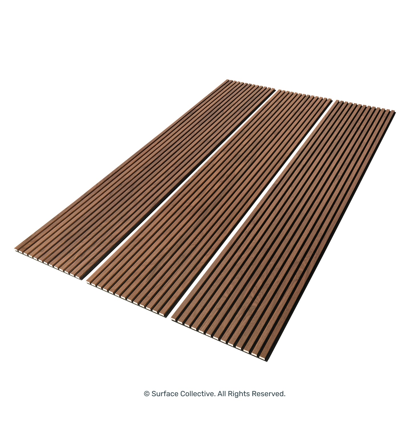 Walnut on Black - Acoustic Timber Slat