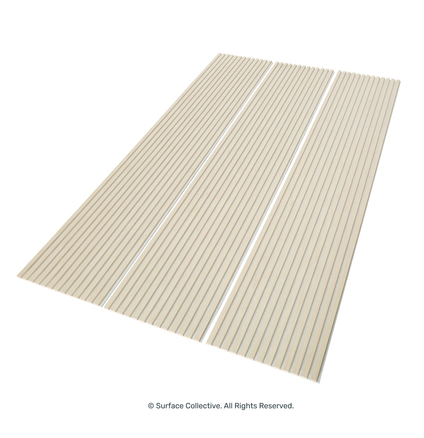 White Oak on White - Acoustic Timber Slat